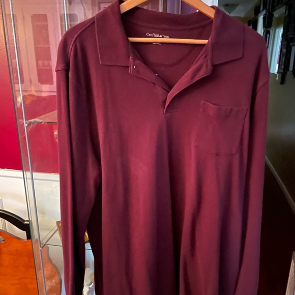 croft & barrow Other - Croft & Barrow long sleeve polo Maroon XXL